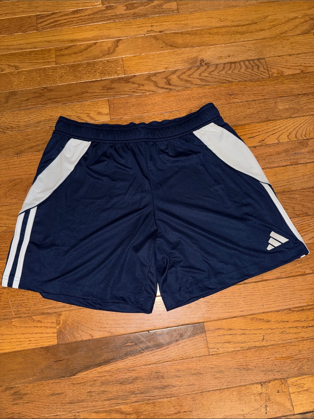 adidas Navy and White Men's Athletic Shorts